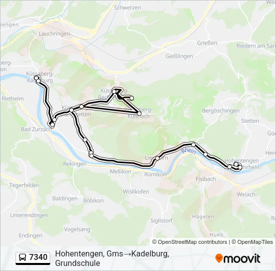 7340 Bus Line Map