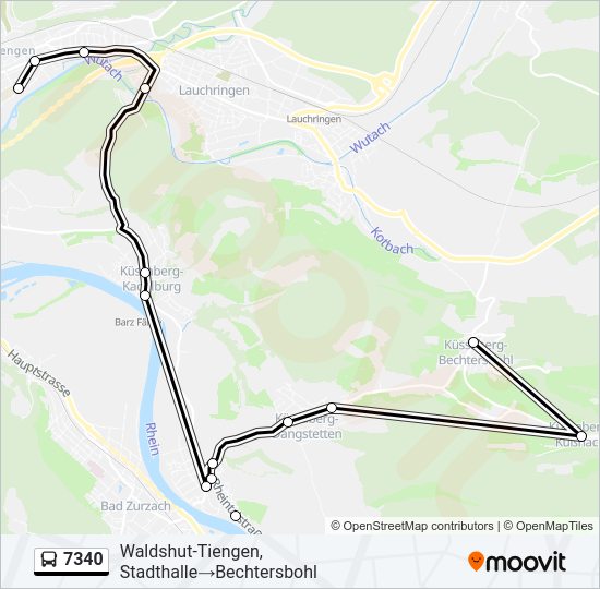 7340 Bus Line Map