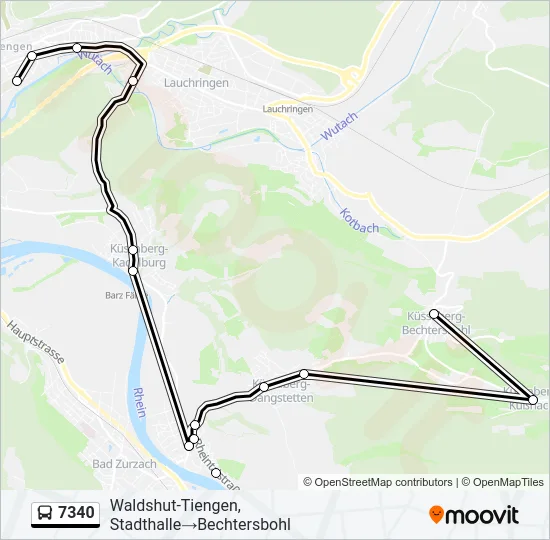 7340 Bus Line Map