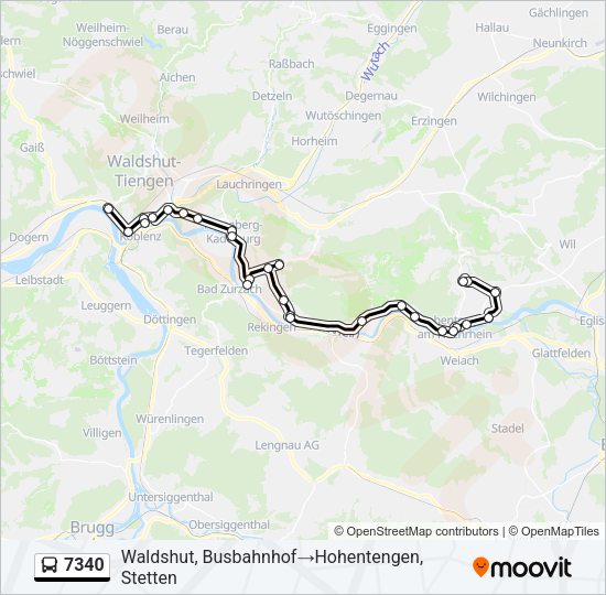 7340 Bus Line Map