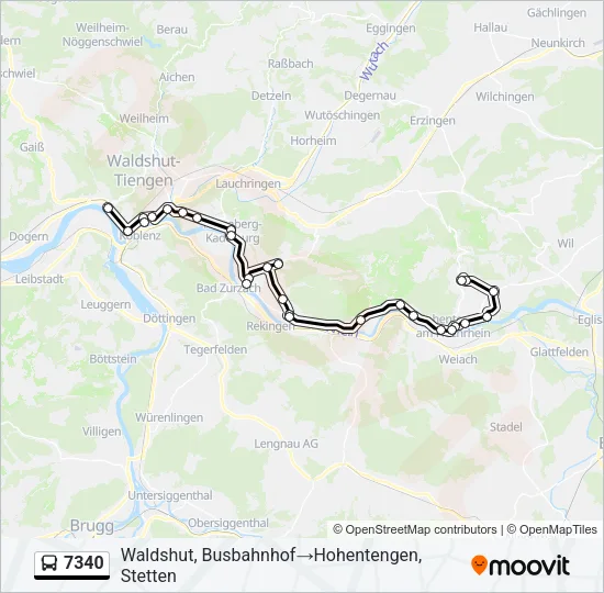 7340 Bus Line Map