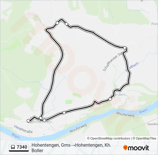 7340 Bus Line Map