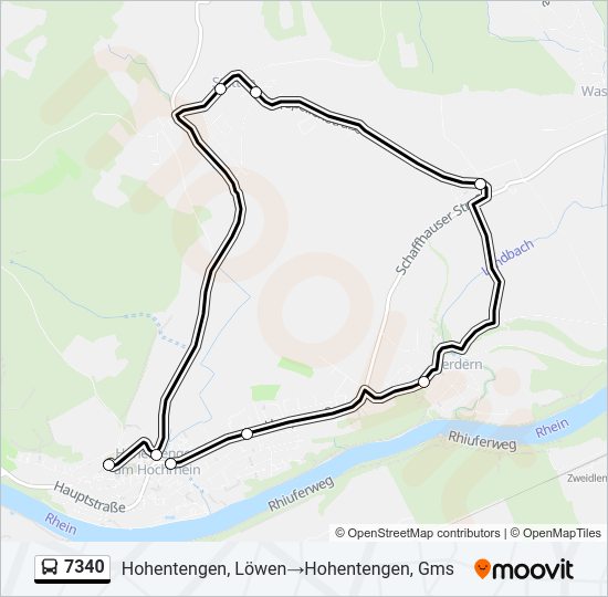 7340 Bus Line Map