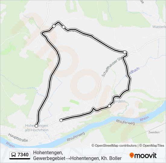 7340 Bus Line Map
