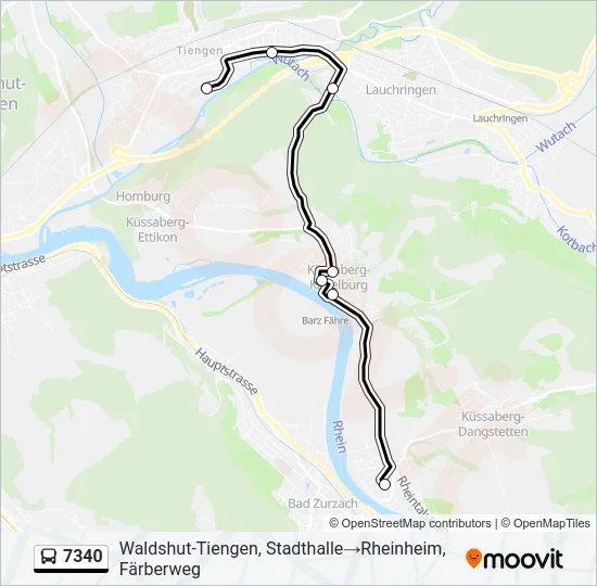 7340 Bus Line Map