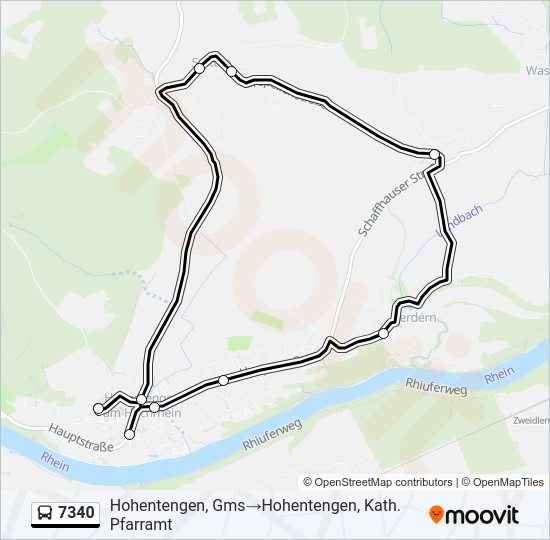 7340 Bus Line Map