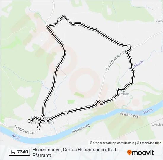 7340 Bus Line Map