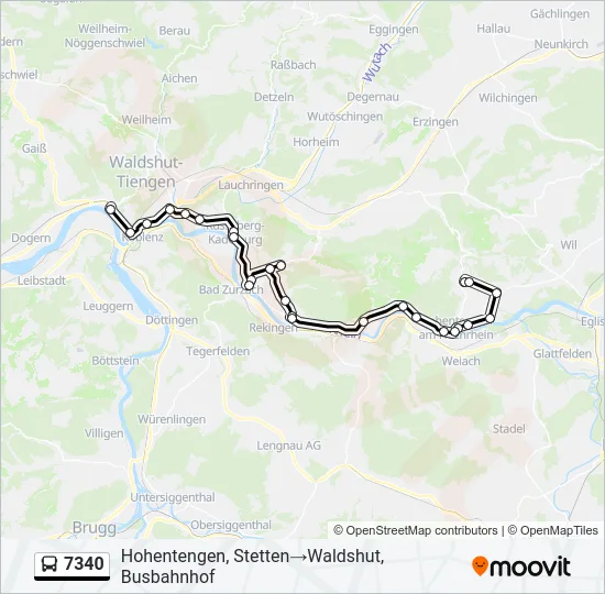 7340 Bus Line Map