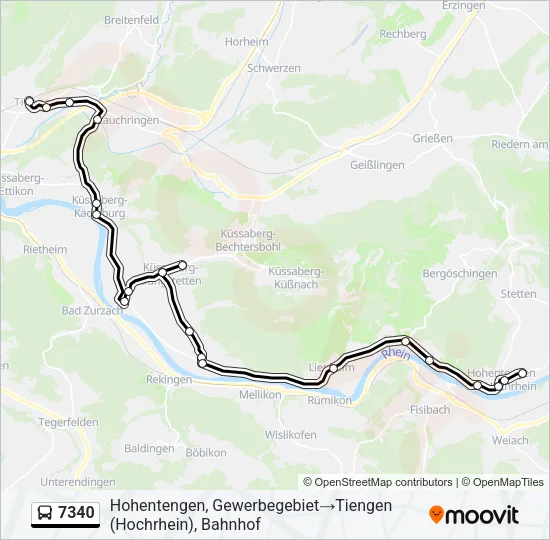 7340 Bus Line Map