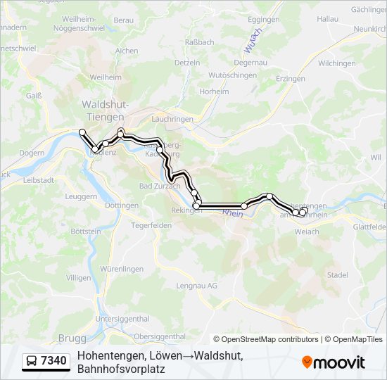 7340 Bus Line Map