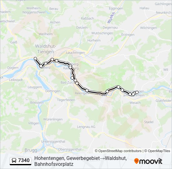 7340 Bus Line Map