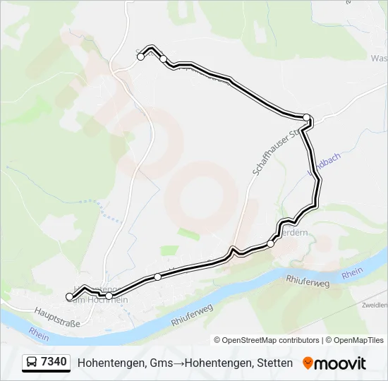 7340 Bus Line Map