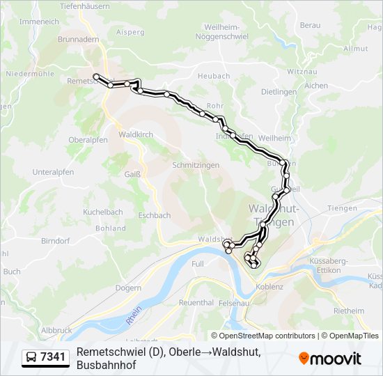 7341 Bus Line Map
