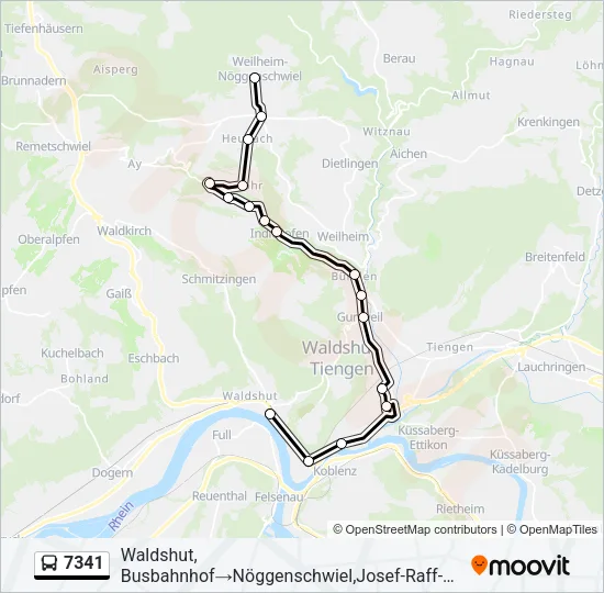 7341 Bus Line Map