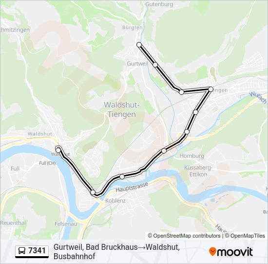 7341 Bus Line Map