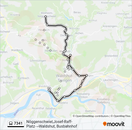 7341 Bus Line Map