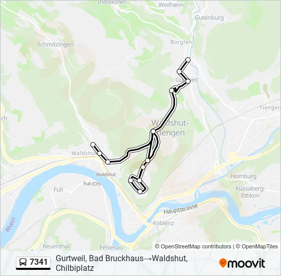 7341 Bus Line Map