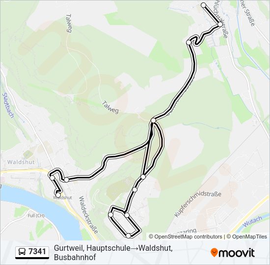 7341 Bus Line Map