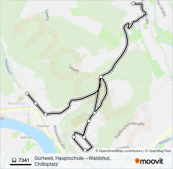 7341 Bus Line Map