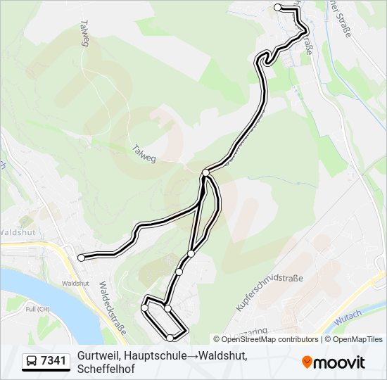 7341 Bus Line Map