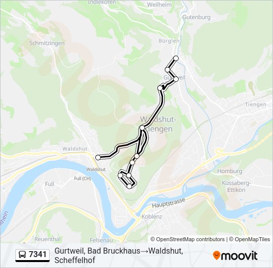 7341 Bus Line Map