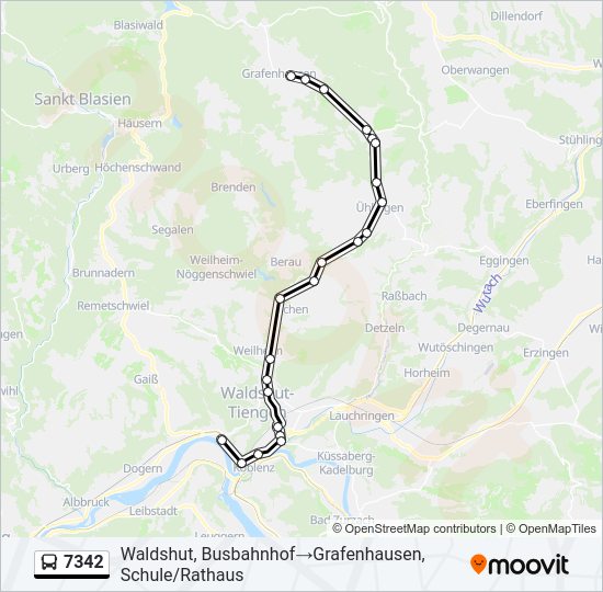 7342 Bus Line Map