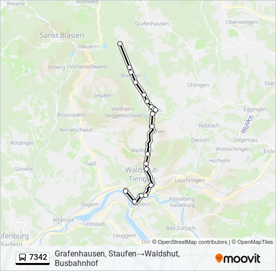 7342 Bus Line Map