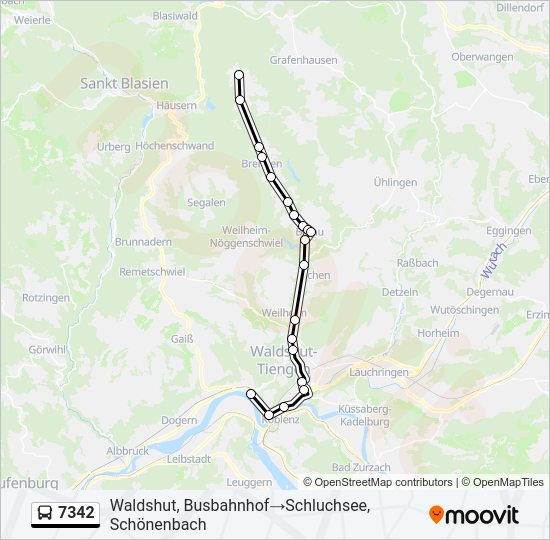 7342 Bus Line Map