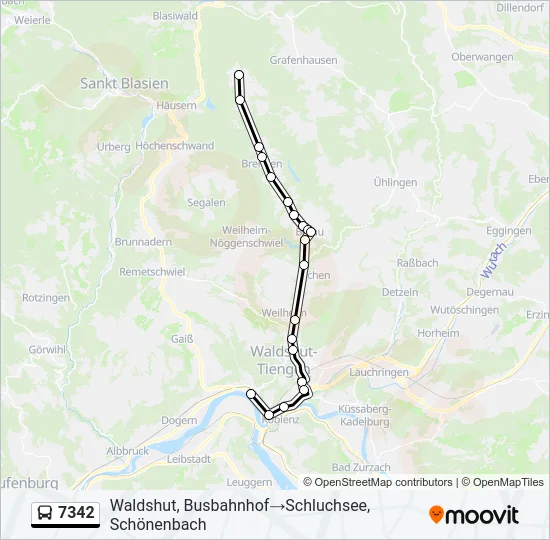 7342 Bus Line Map