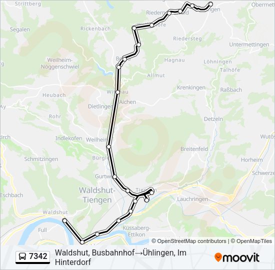 7342 Bus Line Map