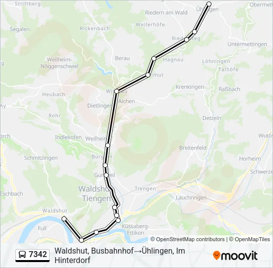 7342 Bus Line Map