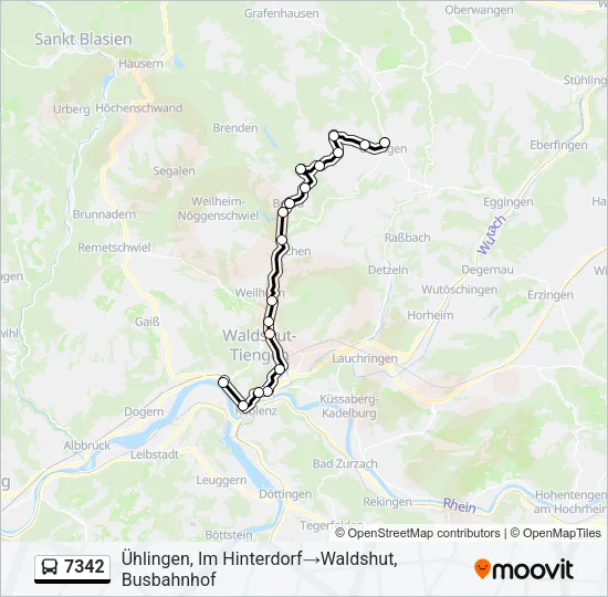 7342 Bus Line Map
