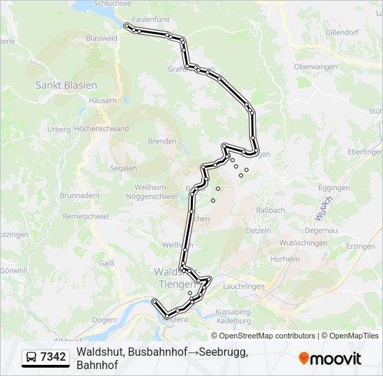 7342 Bus Line Map
