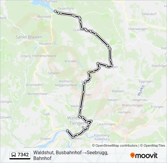7342 Bus Line Map