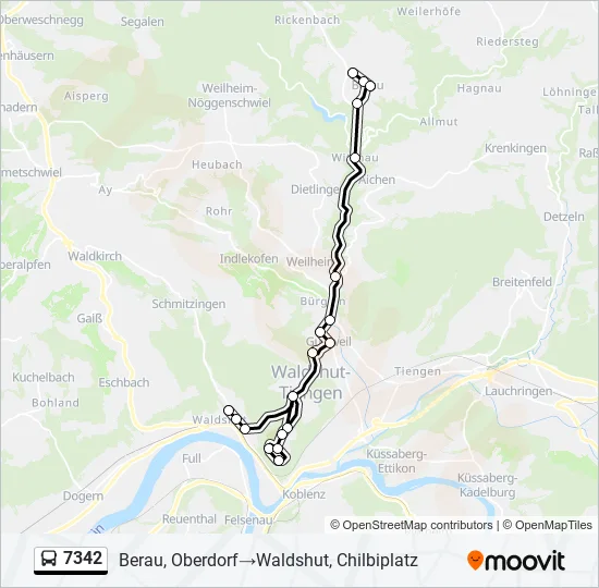 7342 Bus Line Map