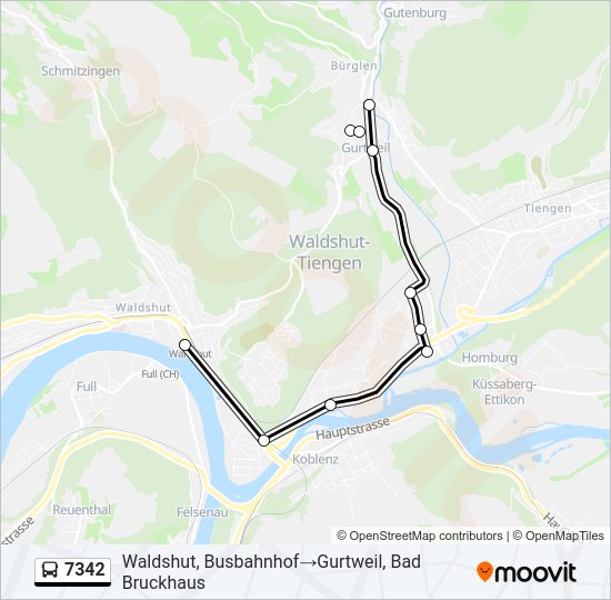 7342 Bus Line Map