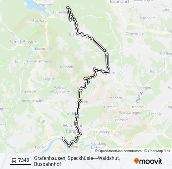 7342 Bus Line Map