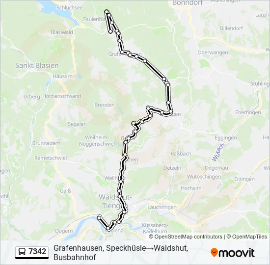 7342 Bus Line Map