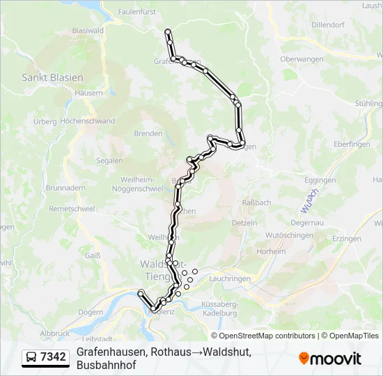7342 Bus Line Map