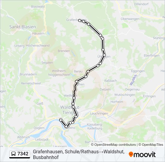 7342 Bus Line Map