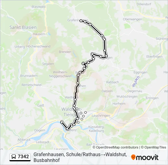 7342 Bus Line Map