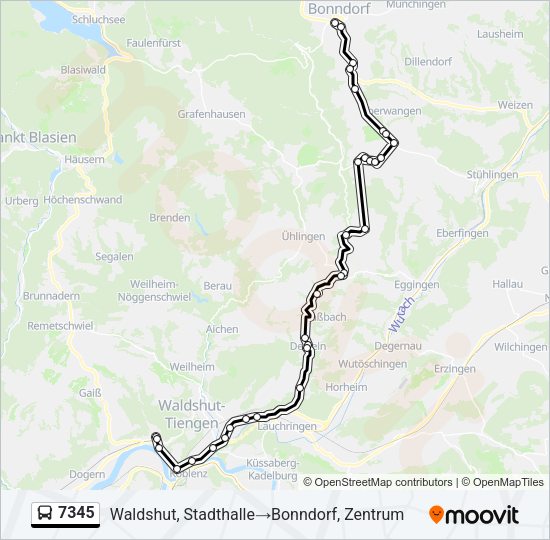 7345 Bus Line Map