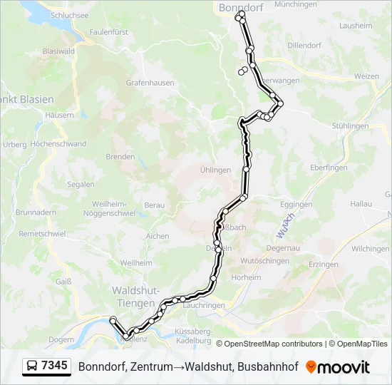 7345 Bus Line Map