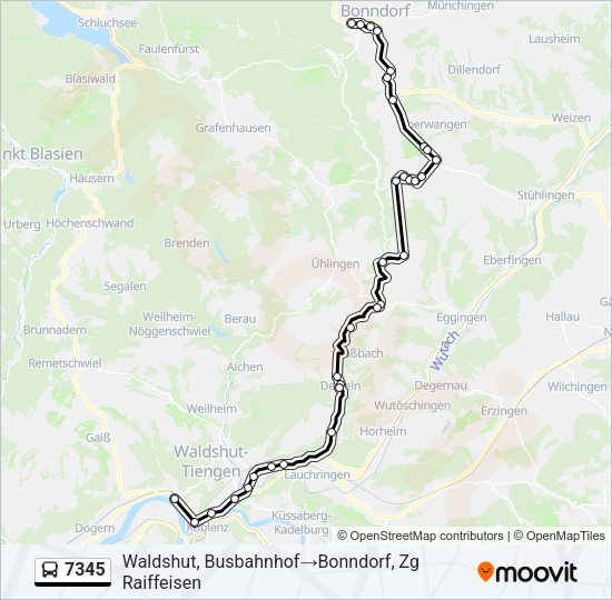 7345 Bus Line Map
