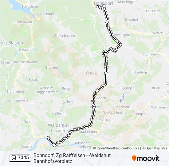 7345 Bus Line Map