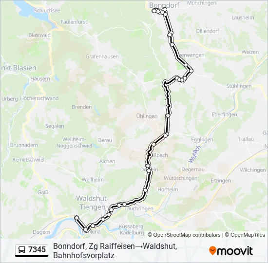 7345 Bus Line Map