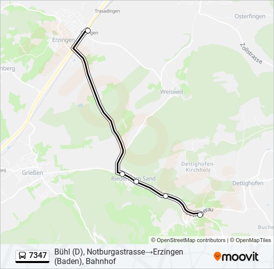 7347 Bus Line Map