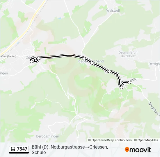 7347 Bus Line Map