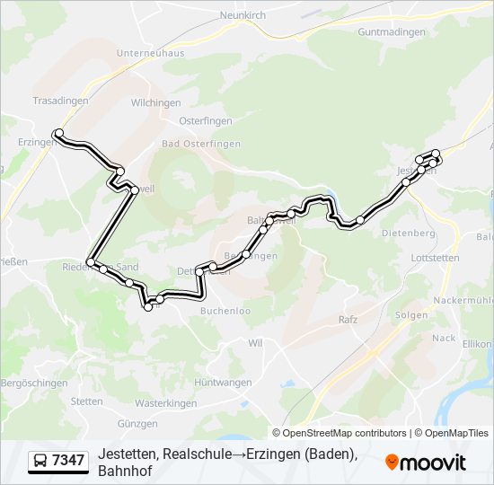 7347 Bus Line Map