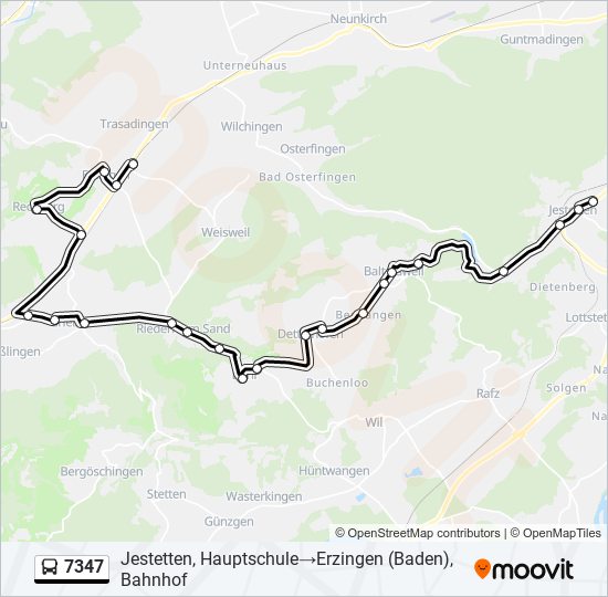 7347 Bus Line Map